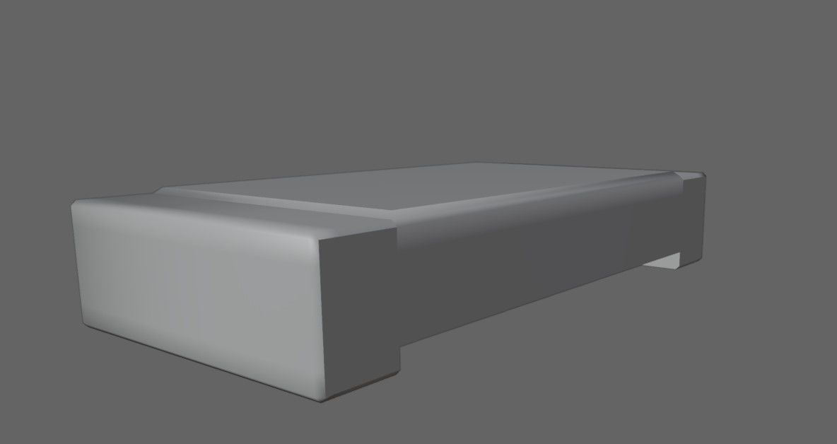 Resistor SMD - Electronic parts Low-poly 3D model_15