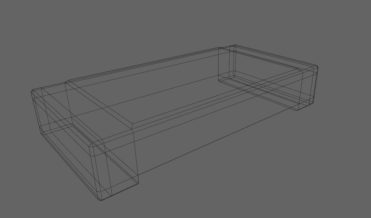 Resistor SMD - Electronic parts Low-poly 3D model_6