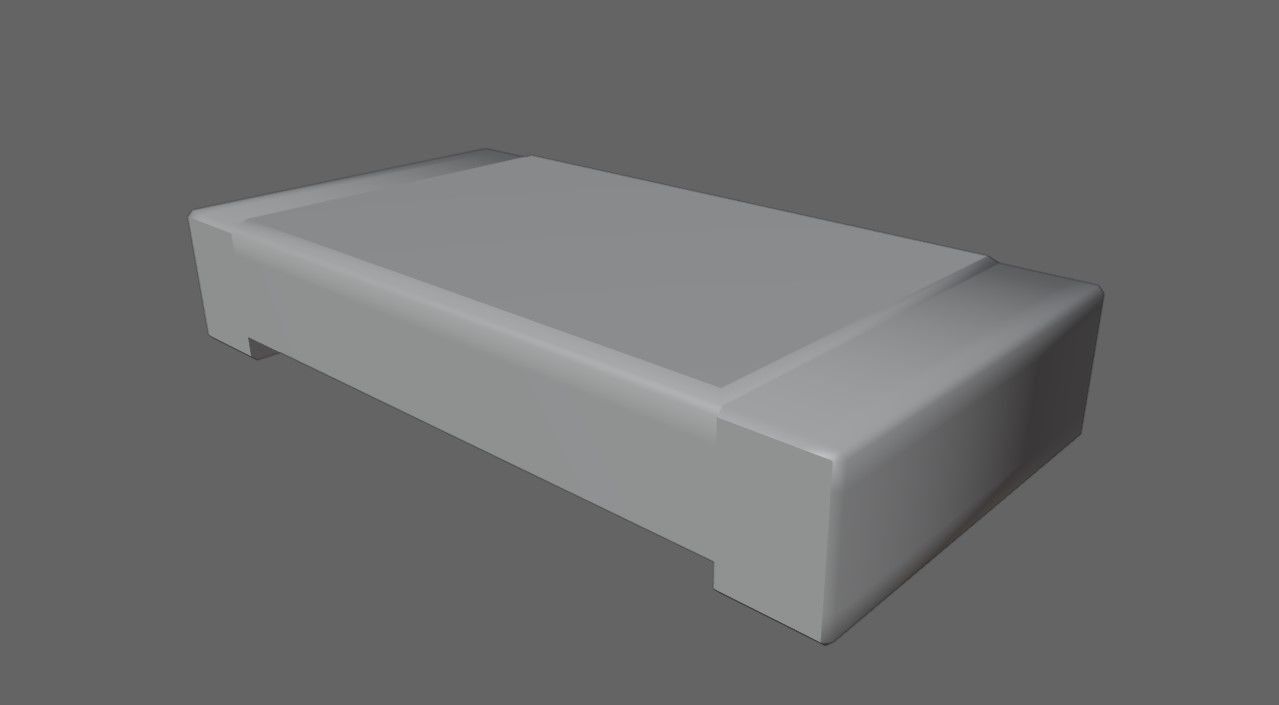 Resistor SMD - Electronic parts Low-poly 3D model_5