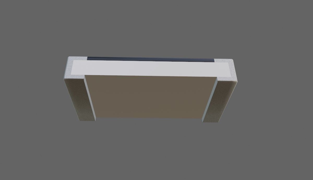 Resistor SMD - Electronic parts Low-poly 3D model_12