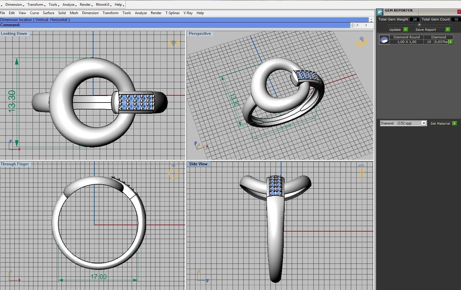 Set Ring earring and pendant ready for 3d print 3D print model_7