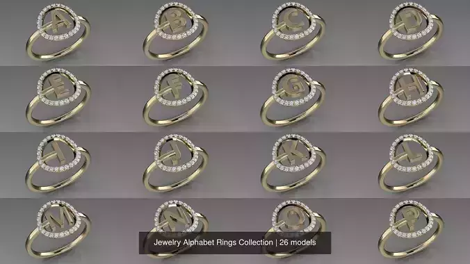 ALPHABET JEWELRY RINGS COLLECTION 
