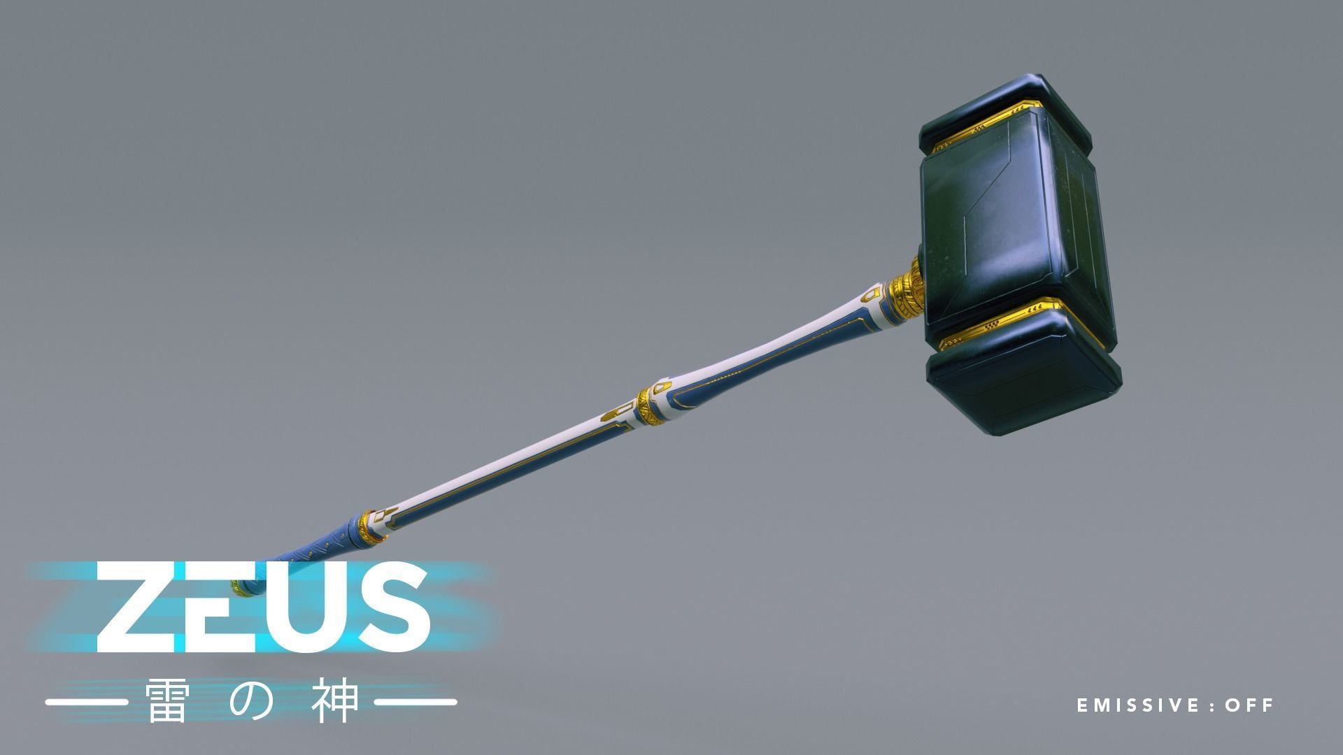 LOW POLY ROBOT - ZEUS GOD OF SKY - THE TRINITY  Low-poly 3D model_19
