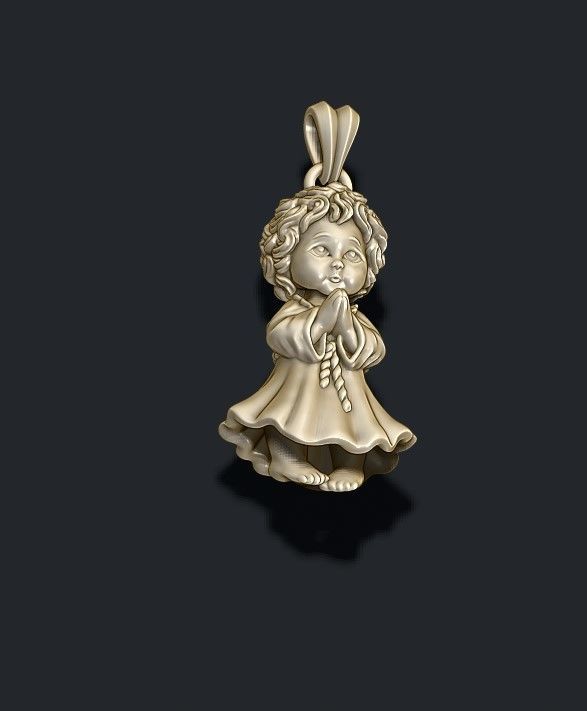 baby pendant 3D print model_1