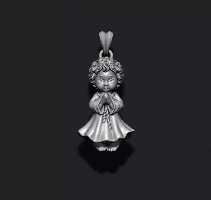 baby pendant 3D print model_0