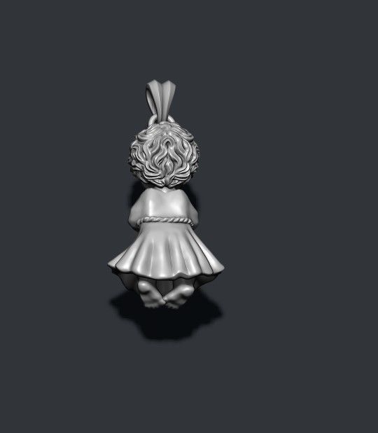 baby pendant 3D print model_3