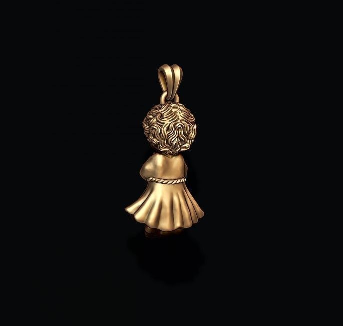 baby pendant 3D print model_7