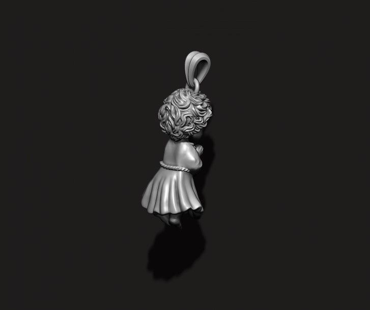 baby pendant 3D print model_6
