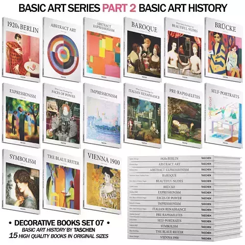 048 Decorative books set 07 Basic Art Series PART 02 3D model