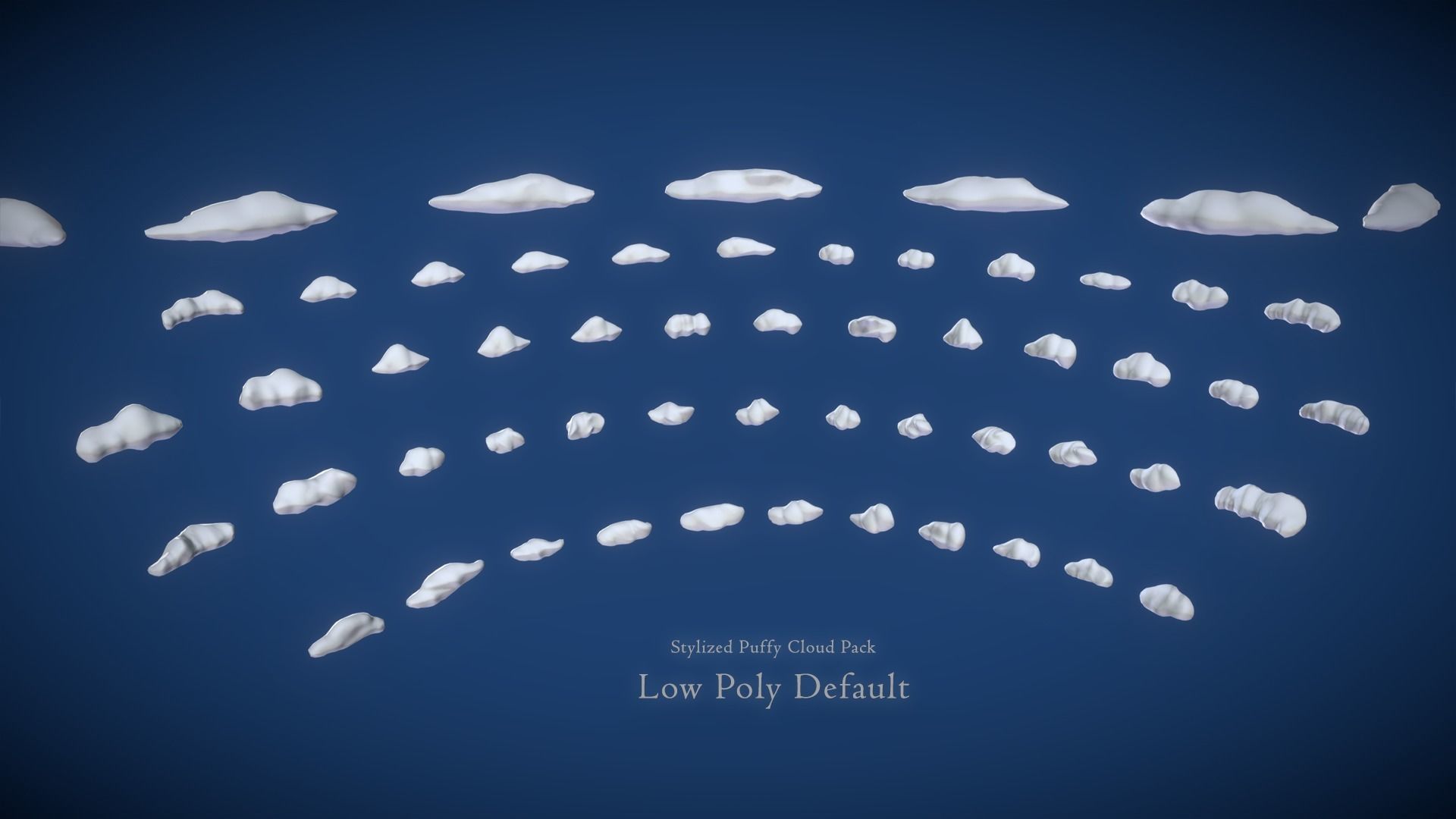 Puffy Clouds Pack JFG V2 Low-poly 3D model_14