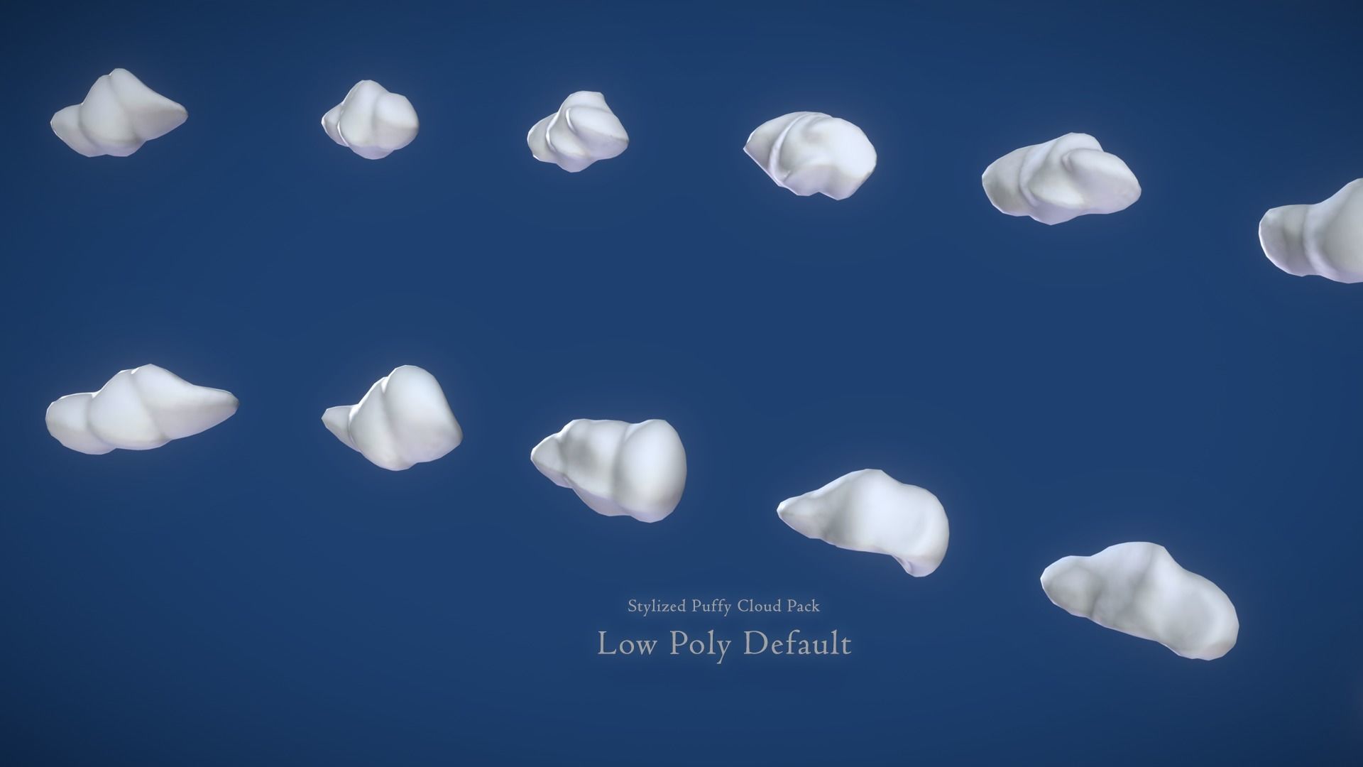 Puffy Clouds Pack JFG V2 Low-poly 3D model_11