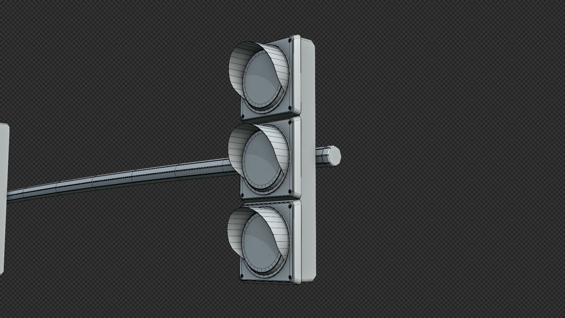 Traffic signal Low-poly 3D model_2