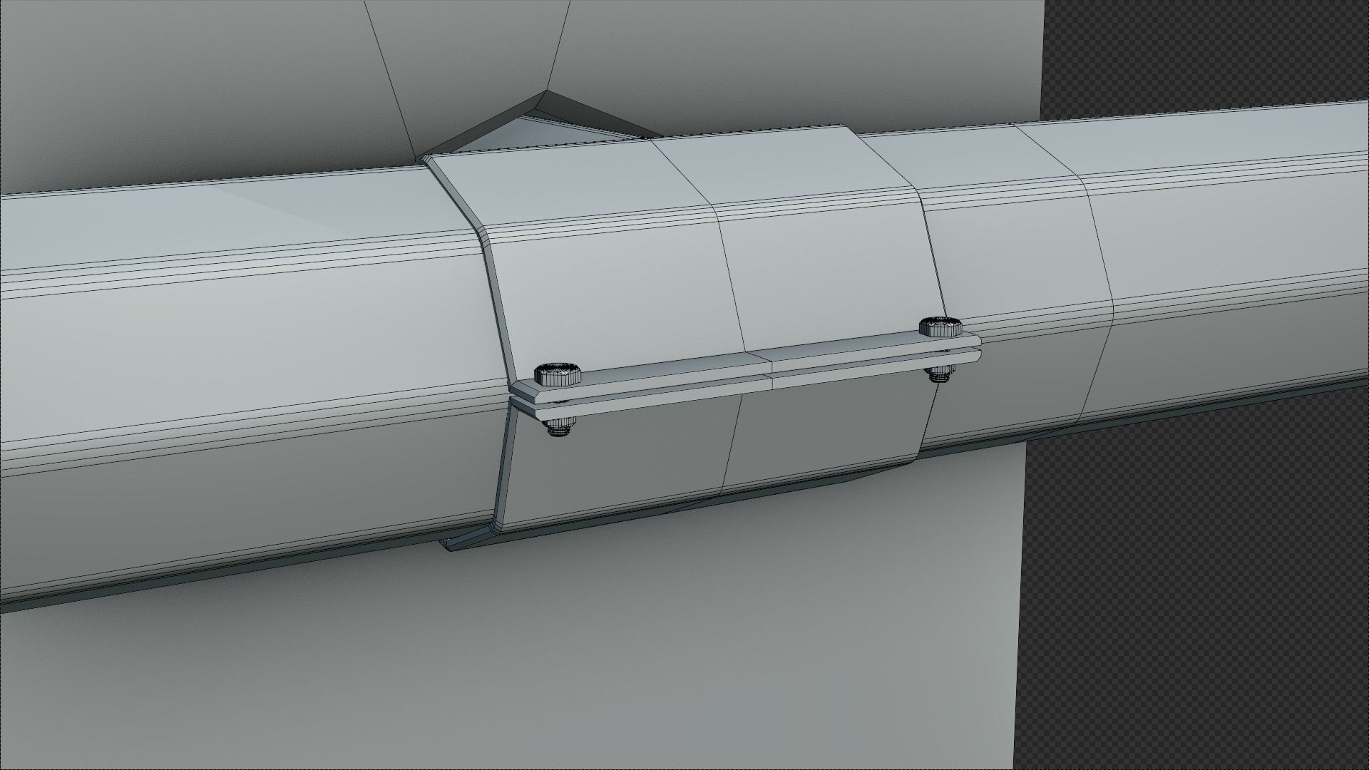 Traffic signal Low-poly 3D model_5