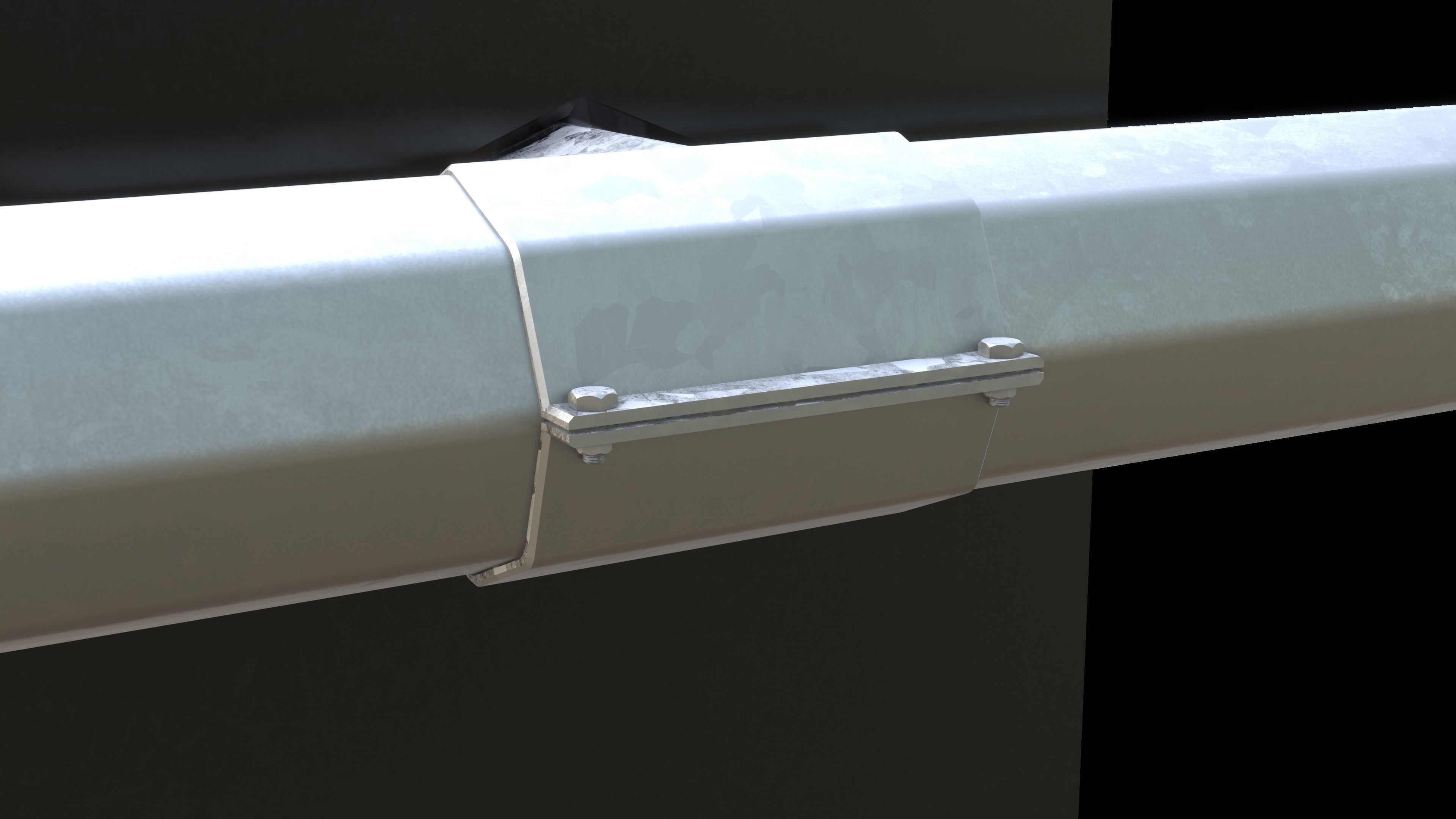 Traffic signal Low-poly 3D model_3