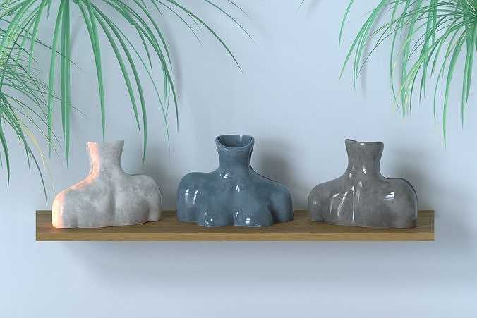 Vase woman bust 3D model