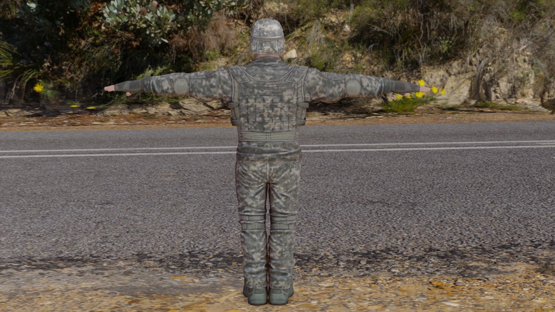 army worrier game ready model Low-poly 3D model_2