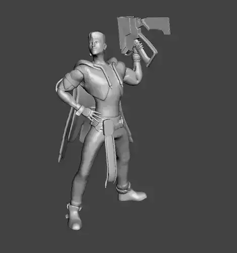 Cyberpop Akshan 3D Model 3D print model