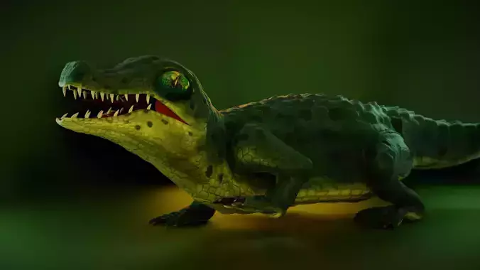 Little Lizard  Low-poly 3D model