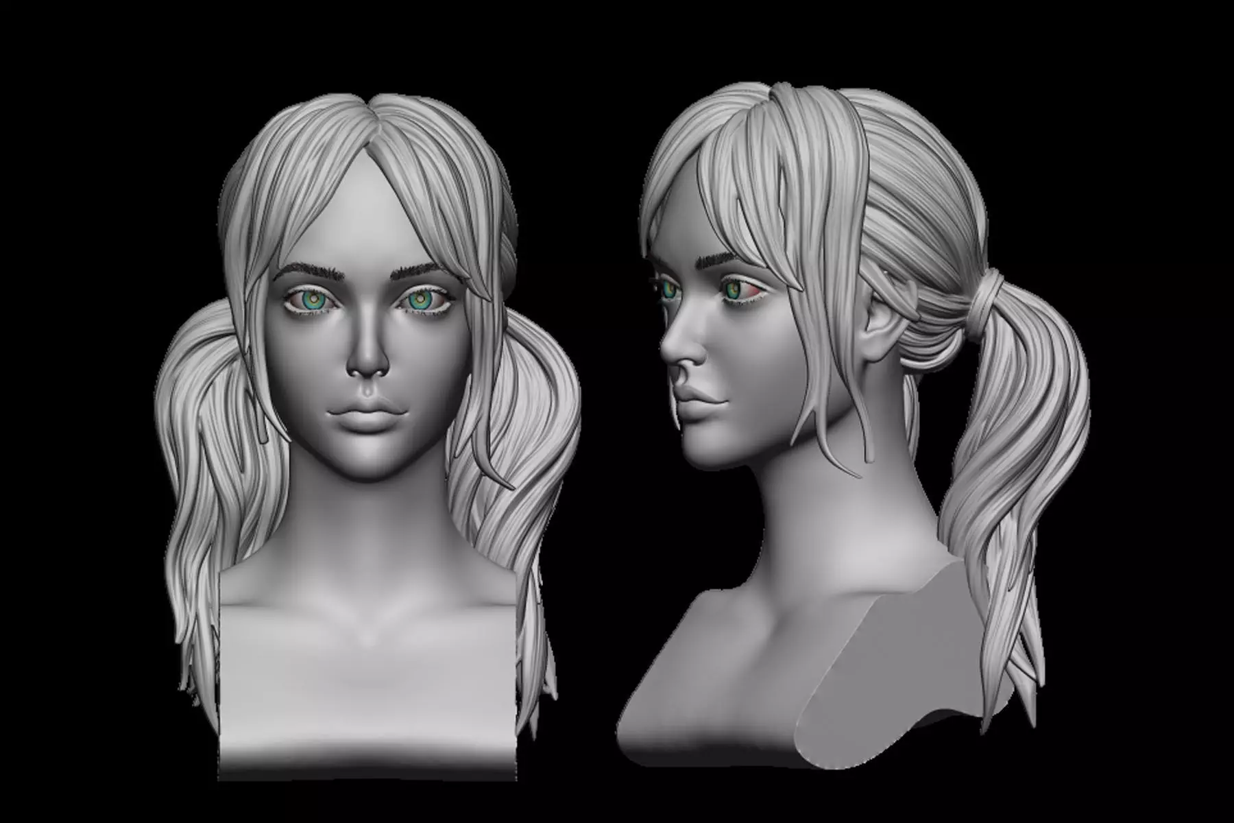 hair 12 3D print model