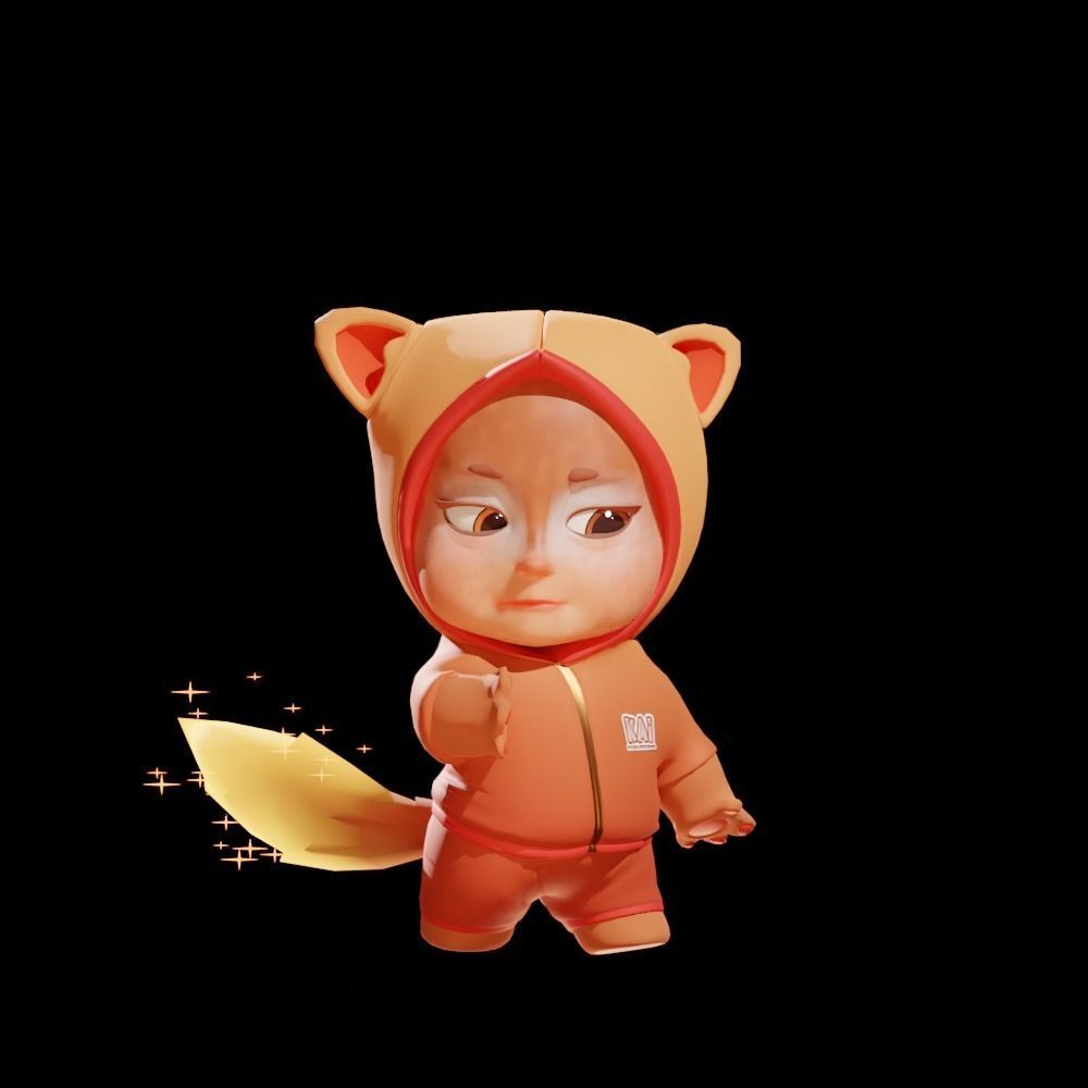 Shampaloki reloaded 3D character game ready  Low-poly 3D model_4