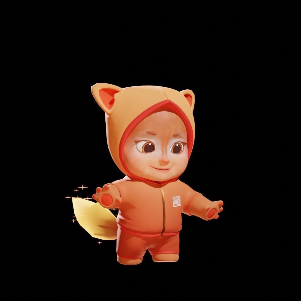 Shampaloki reloaded 3D character game ready  Low-poly 3D model_3