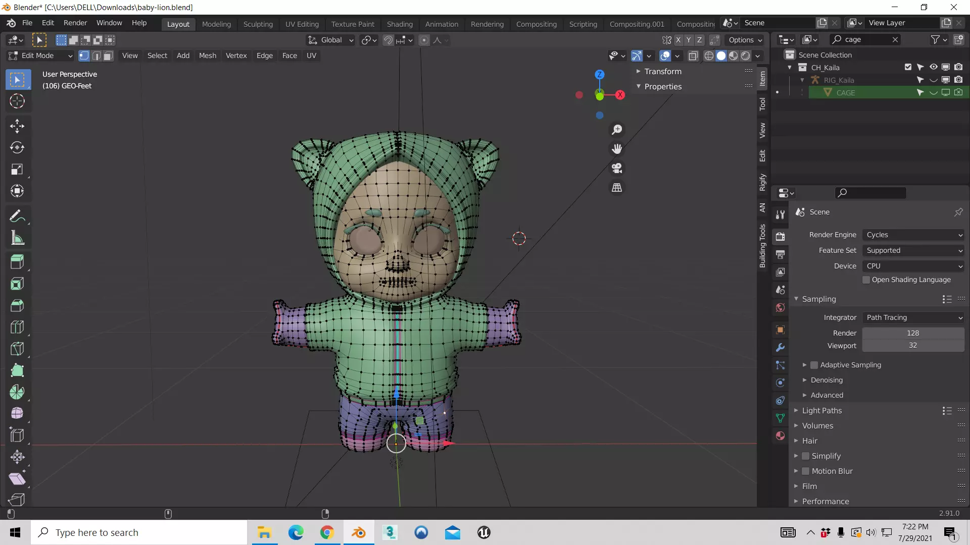 Shampaloki reloaded 3D character game ready  Low-poly 3D model_0