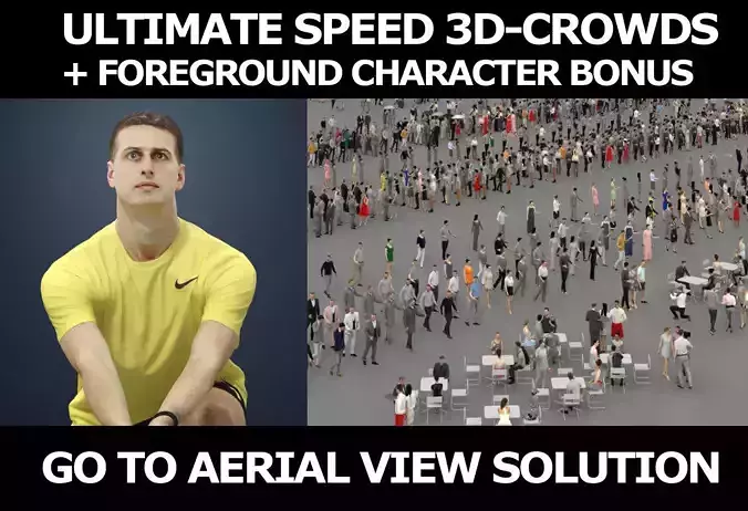 3d crowds and foreground Romance sports volleyball man 3D Model Collection
