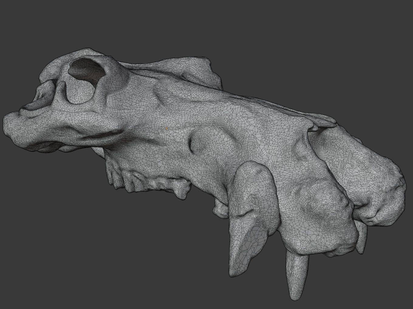 Cranium Charm Hippo Bronze 3D print model_11