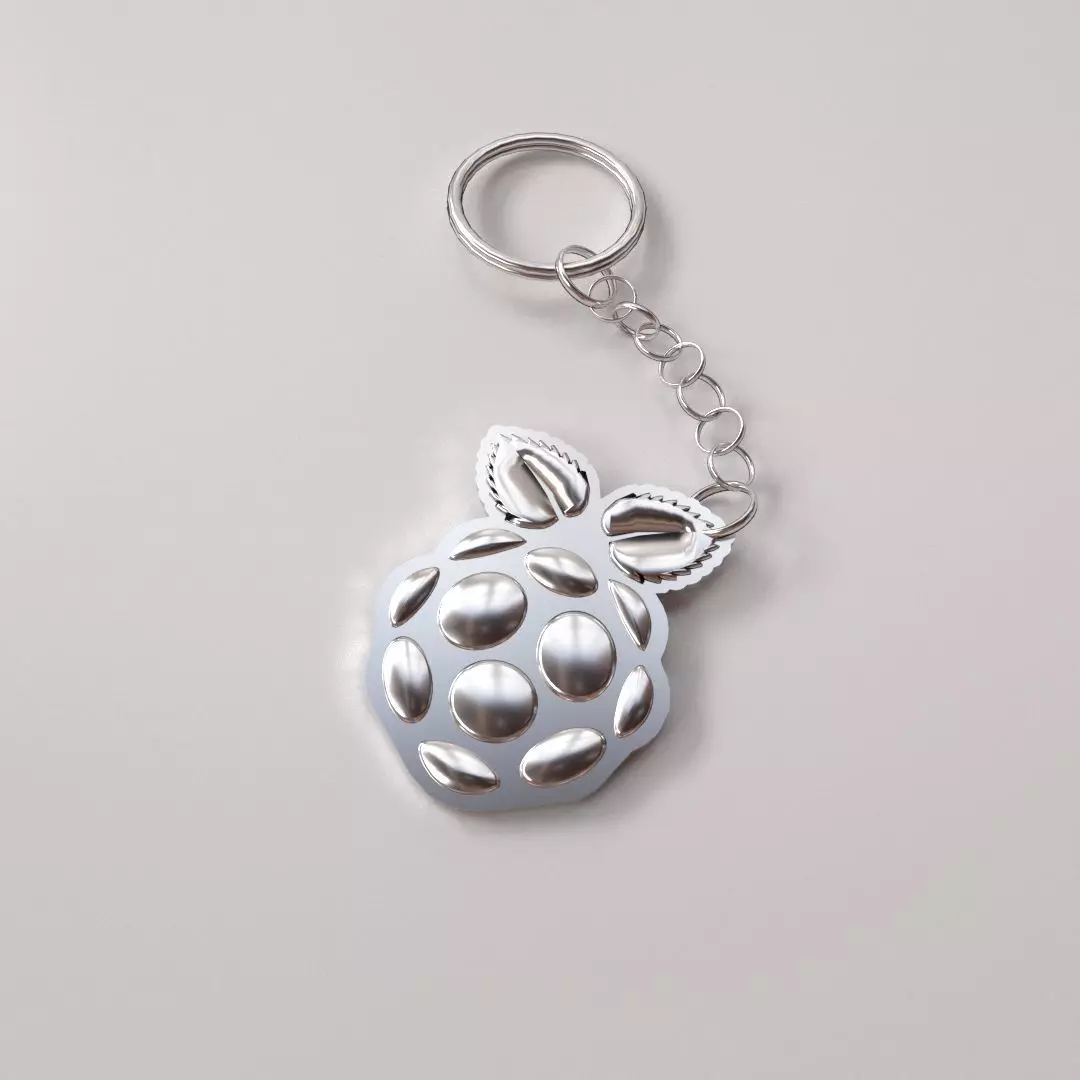 Raspberry Pi Keychain 3D model_0