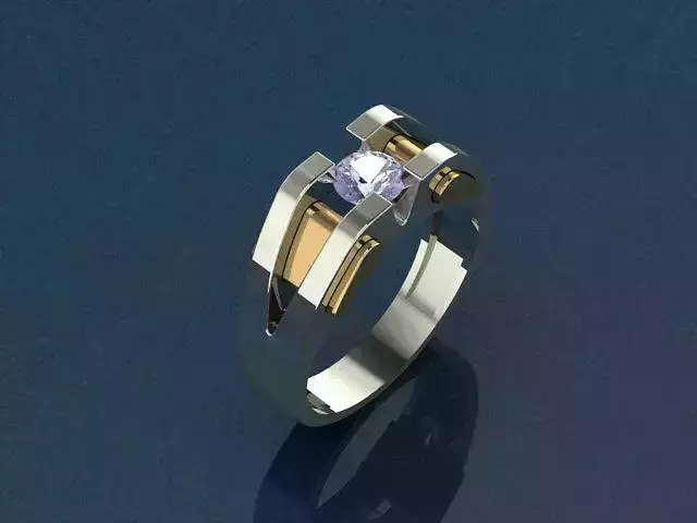 MEN  DIAMOND RING 3D print model