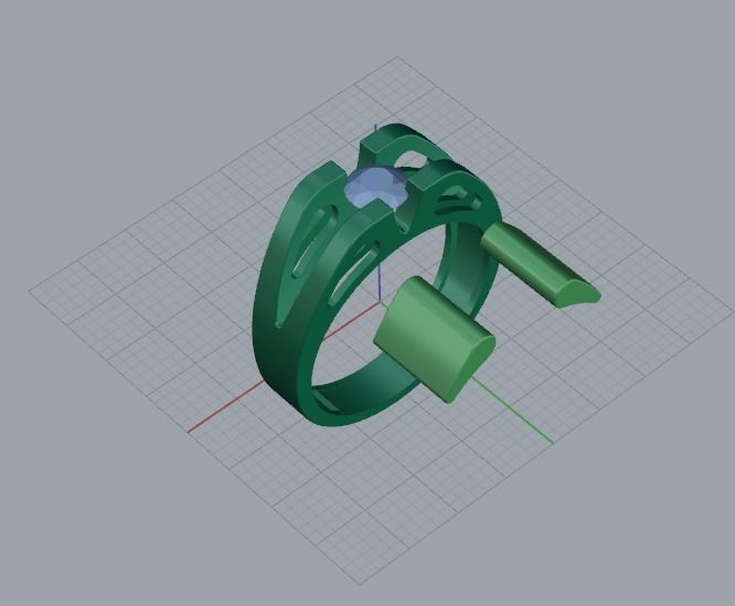 MEN  DIAMOND RING 3D print model_1