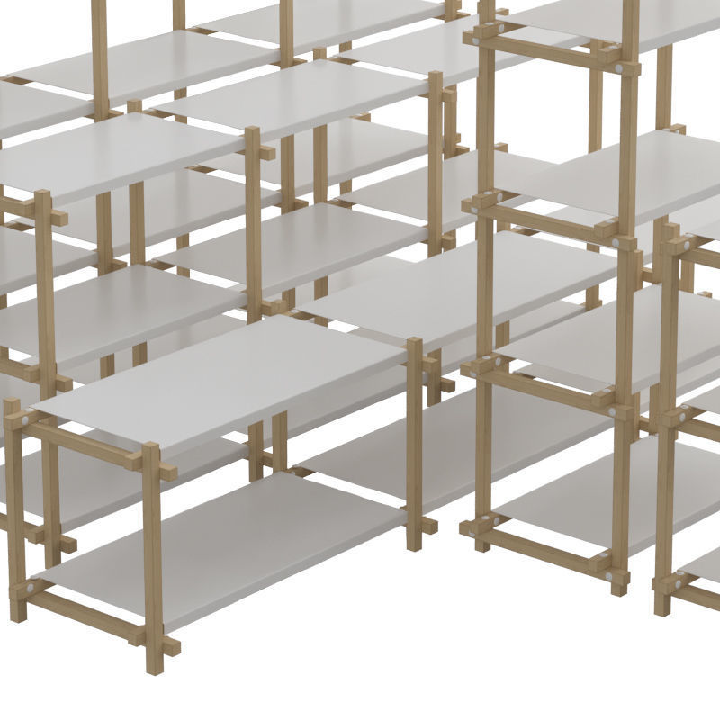 Woody Shelves 3D model_3