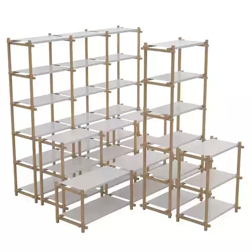 Woody Shelves 3D model