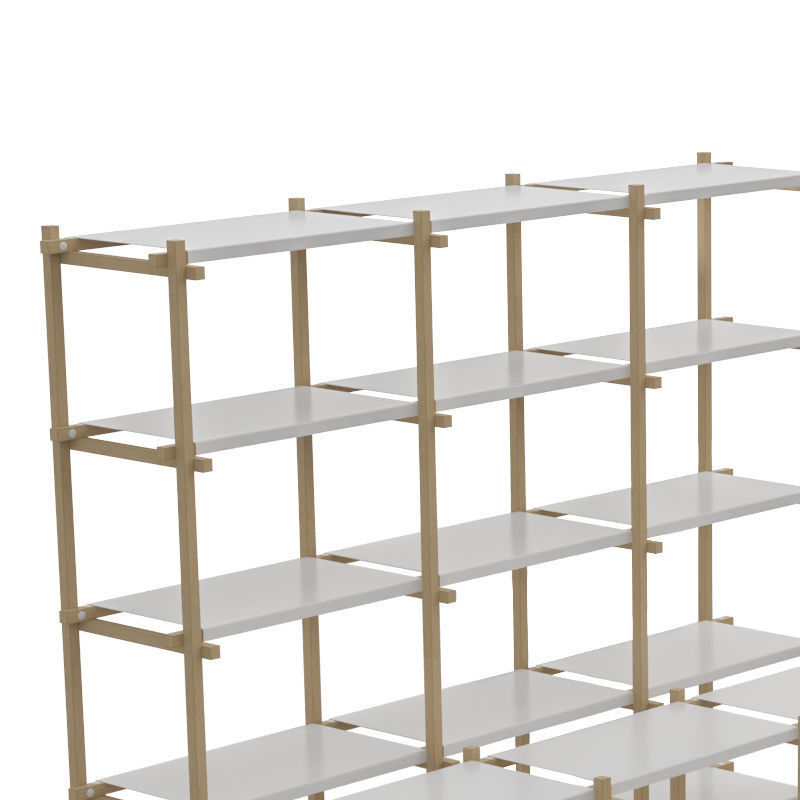 Woody Shelves 3D model_1