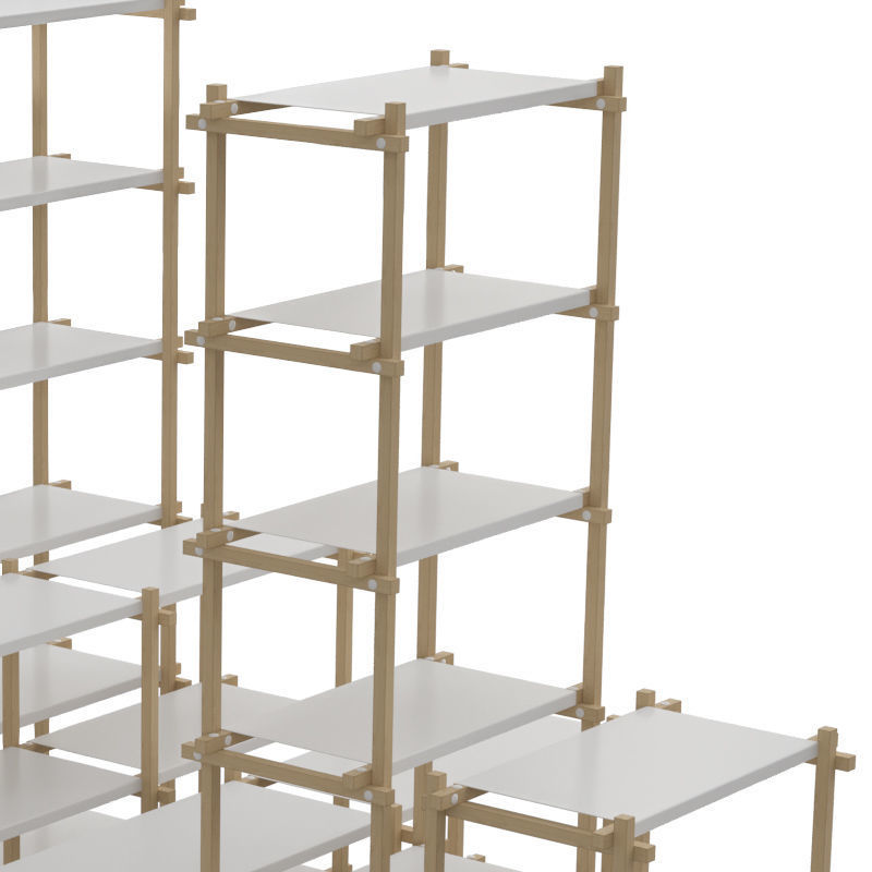 Woody Shelves 3D model_2