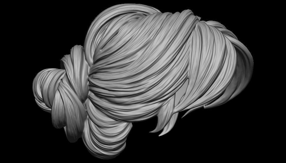 hair 13 3D print model_1