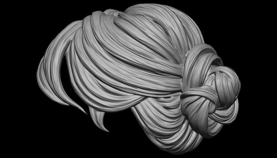 hair 13 3D print model_7