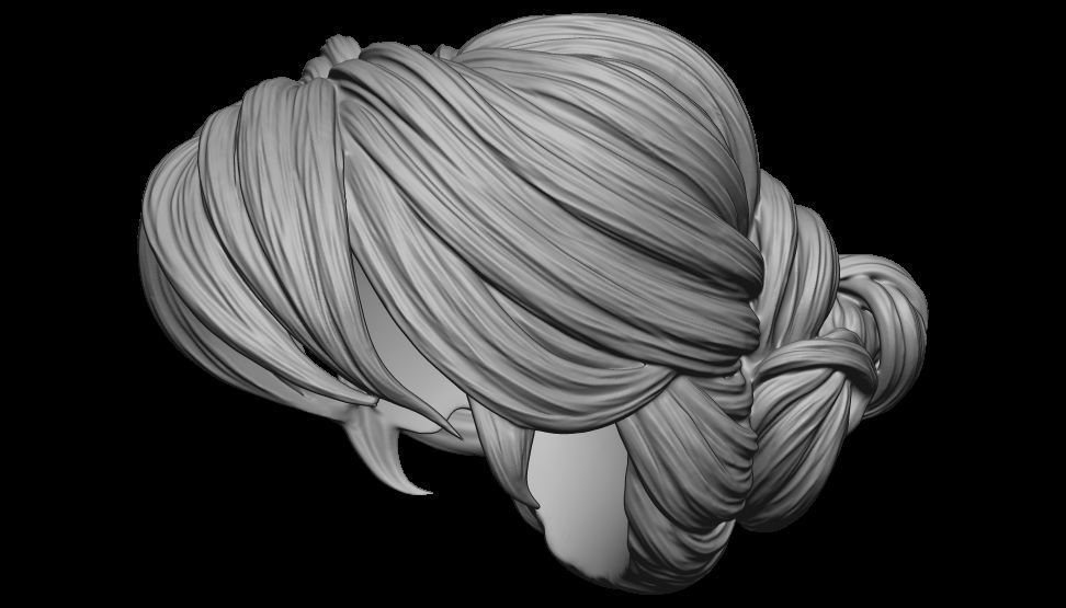 hair 13 3D print model_6