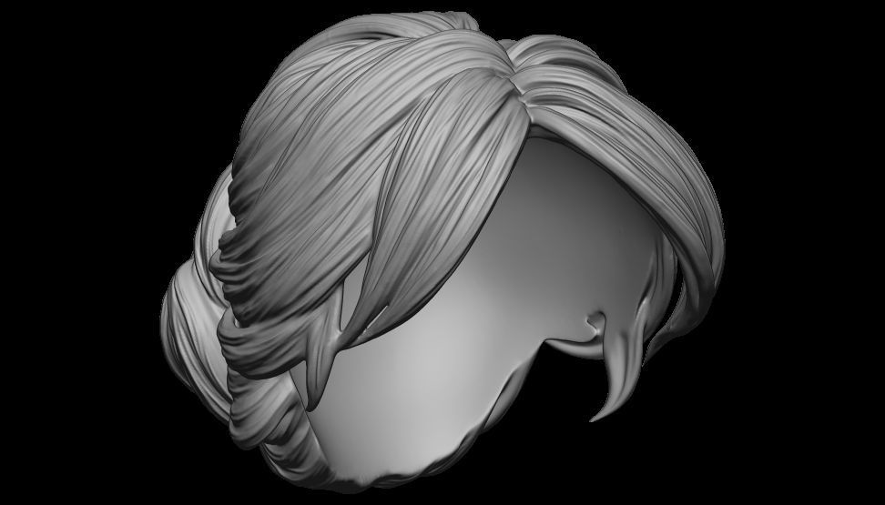 hair 13 3D print model_3