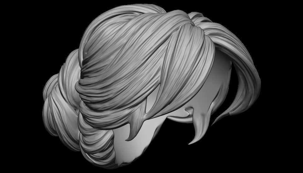 hair 13 3D print model_2