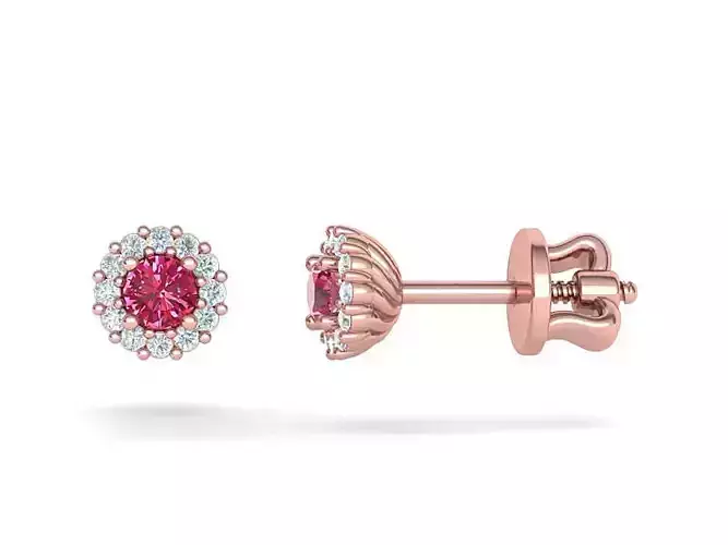 Bespoke Stud Earring  Own Spiral design Women Earrings 3dmodel 3D print model