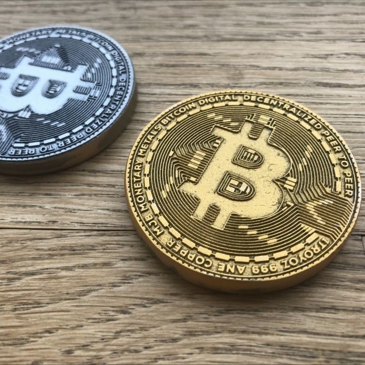 Bitcoin model with stand 3D print model_6