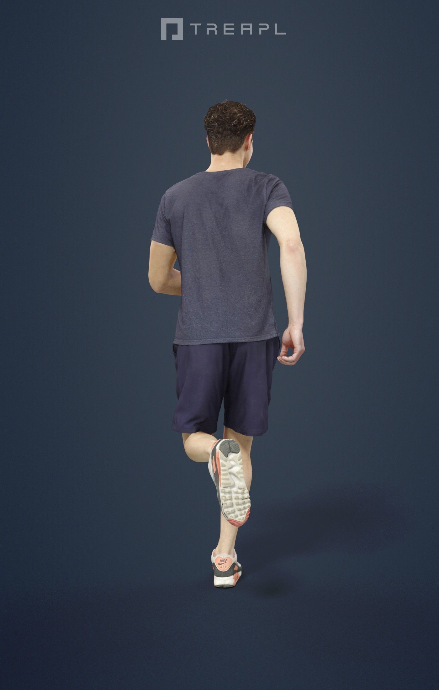 3d crowds and Virtue football Foreground sports Man Running 3D Model Collection_21