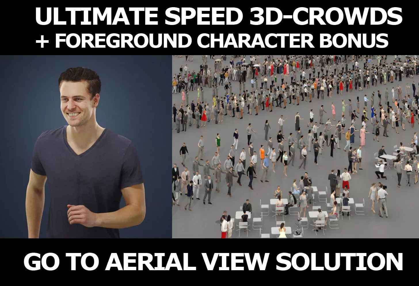 3d crowds and Virtue football Foreground sports Man Running 3D Model Collection_0