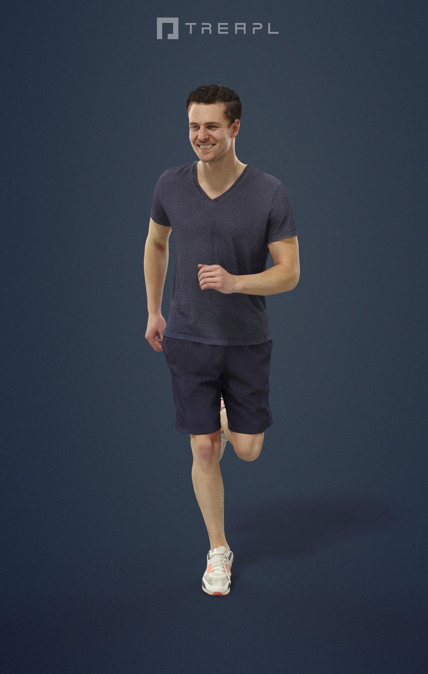 3d crowds and Virtue football Foreground sports Man Running 3D Model Collection_20