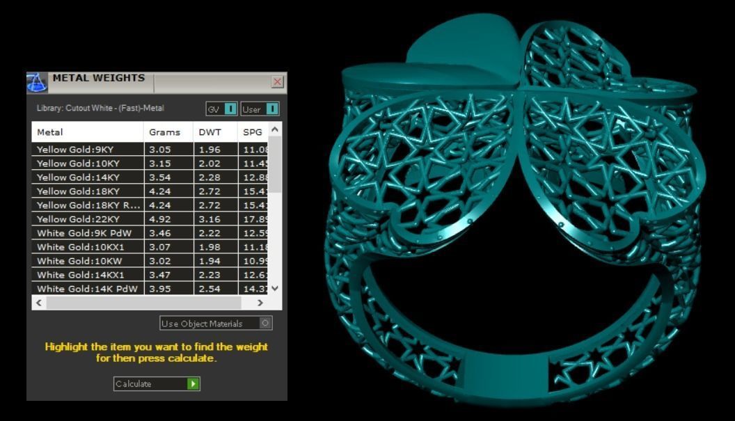 Heart Turkish ring 3D print model_10