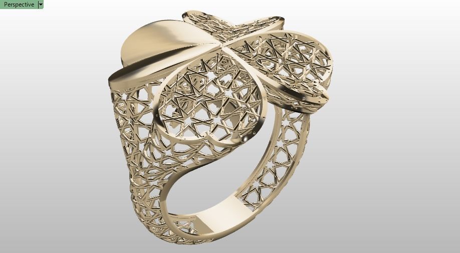 Heart Turkish ring 3D print model_8