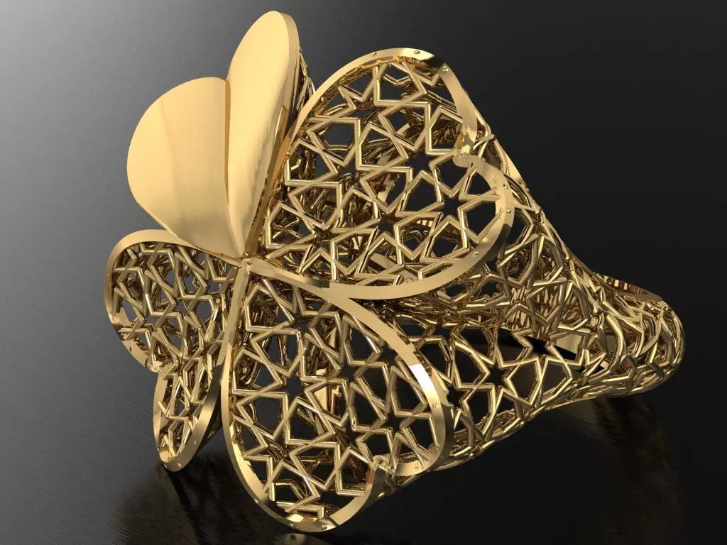 Heart Turkish ring 3D print model_0