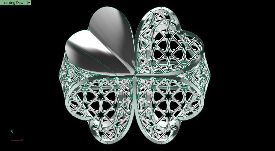 Heart Turkish ring 3D print model_5