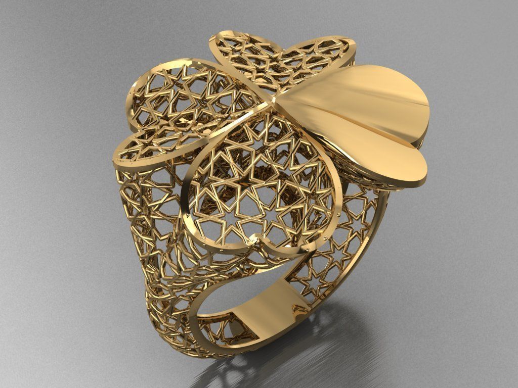 Heart Turkish ring 3D print model_1
